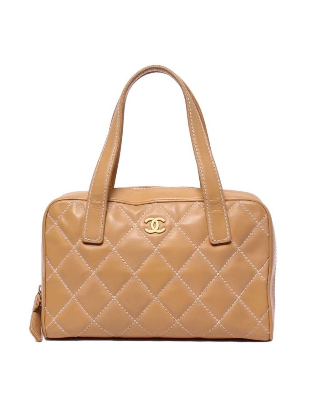 Chanel Handbag Gold Wild Stitch